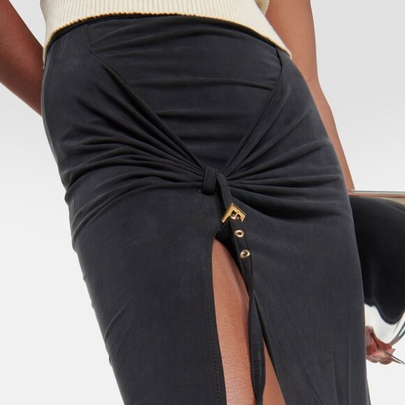 JACQUEMUS La Jupe Pareo Croissant midi skirt - Picture 3 of 4